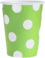 Kubeczki papierowe pistacjowe groszki 270ml - tantis.pl