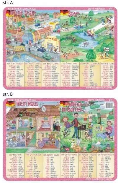 Podkładka edukacyjna. Język niemiecki - tantis.pl