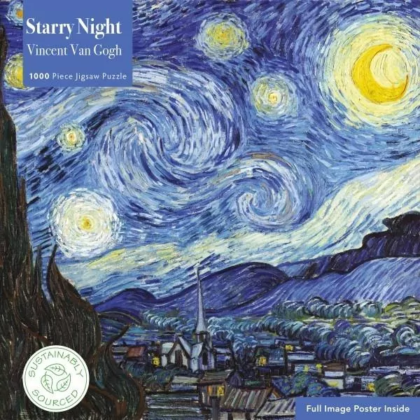 Puzzle 1000 Gwiaździsta noc Vincent van Gogh - tantis.pl