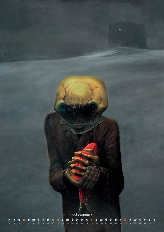 Kalendarz 2026 - Beksiński wzór 8 A3 - tantis.pl