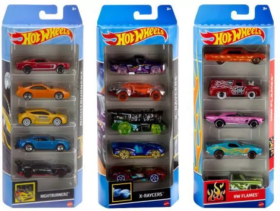 Hot Wheels. Pięciopak aut 1:64. Mix - tantis.pl