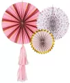 Rozety dekoracyjne kwiaty 26-43cm, 3 sztuki - tantis.pl