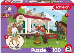 Puzzle 100. Schleich Klub jeździecki + figurka