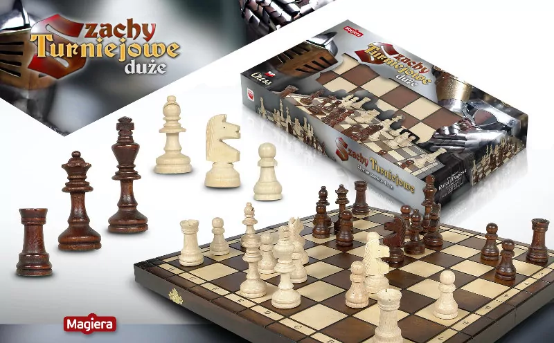 Szachy turniejowe duże 43 cm - tantis.pl