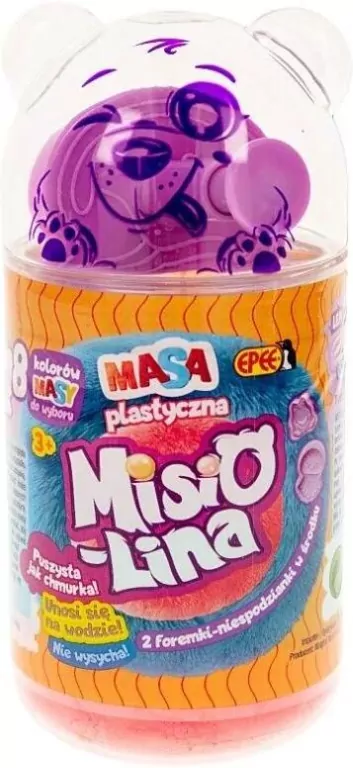 Misiolina masa plastyczna 2x50g + 2 foremki - tantis.pl