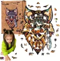 Puzzle drewniane eko 130. Leśny lis - tantis.pl