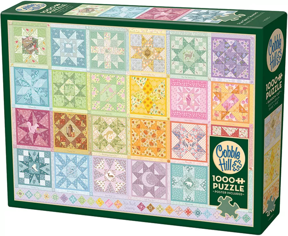 Puzzle 1000 Patchwork z gwiazdami - tantis.pl