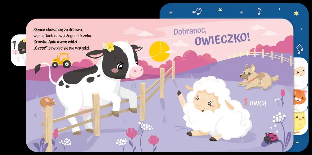 Dobranoc krówko! Dźwiękoprzesuwanka - tantis.pl