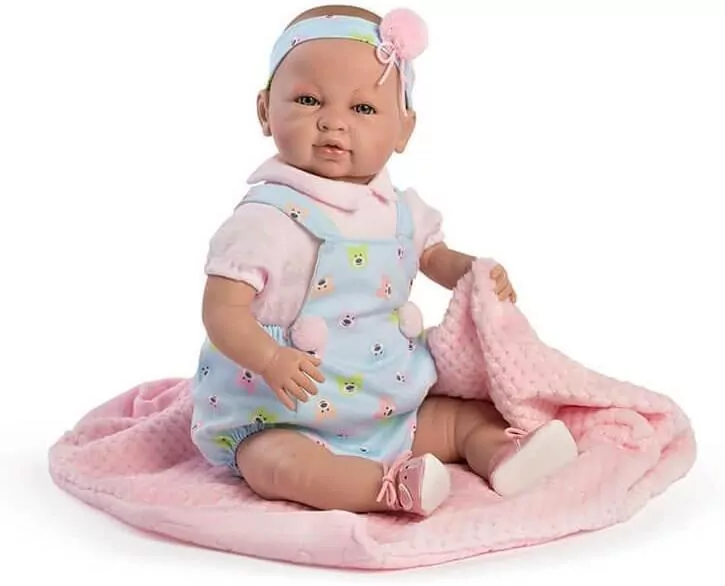 Lalka hiszpańska bobas Mantita z kocykiem 46cm - tantis.pl