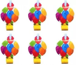 Gwizdki rozwijane z medalionem Balony