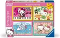 Puzzle dla dzieci 2D: Hello Kitty zestaw 4x100el - tantis.pl