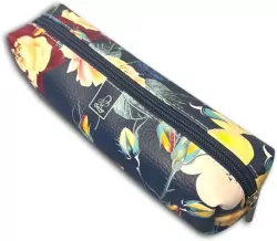 Piórnik prostokąt żółte kwiatki