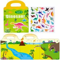 Książeczka z naklejkami - dinozaury