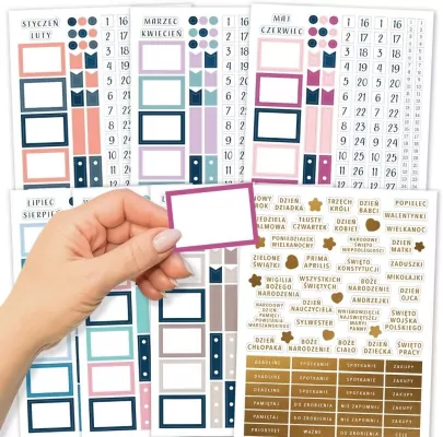 Naklejek do planerów i Bullet Journal 7 arkuszy