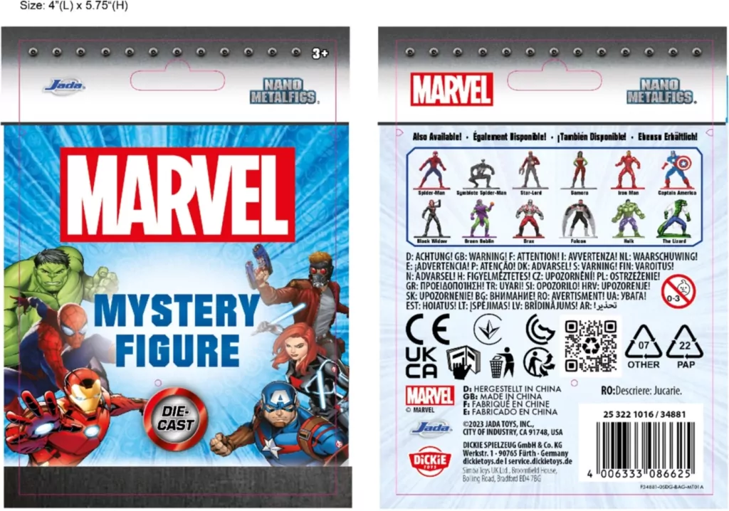 Jada Marvel Metal fig BP 4cm MIX - tantis.pl