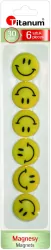 Magnesy do tablic emotikony 30mm żółte