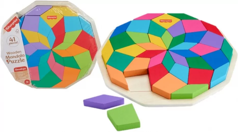Fisher Price. Mandala drewniana układanka - tantis.pl