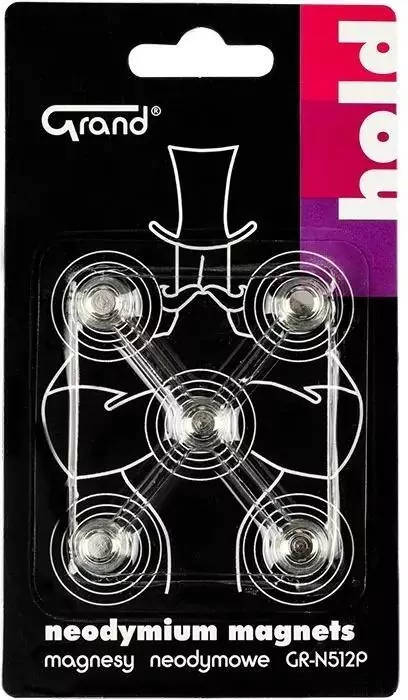 Magnesy neodymowe z uchwytem 12mm 5szt GRAND - tantis.pl
