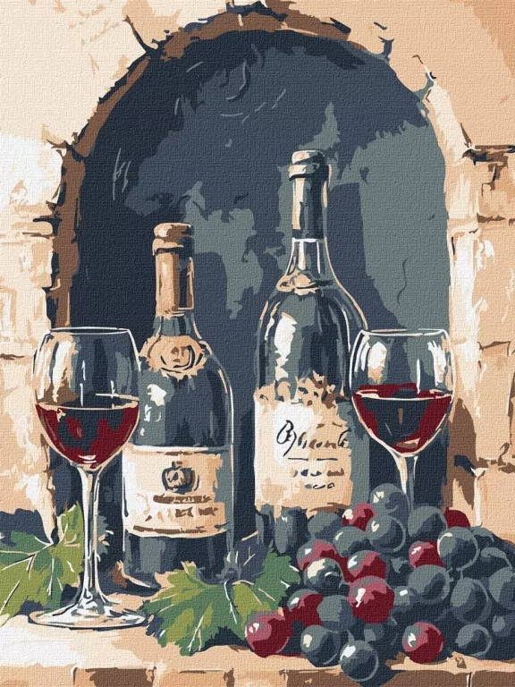 Malowanie po numerach - Harmonia wina 30x40cm - tantis.pl