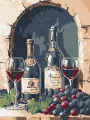 Malowanie po numerach - Harmonia wina 30x40cm - tantis.pl