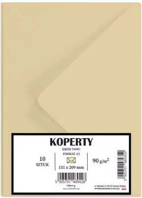 Koperty A5 kremowe