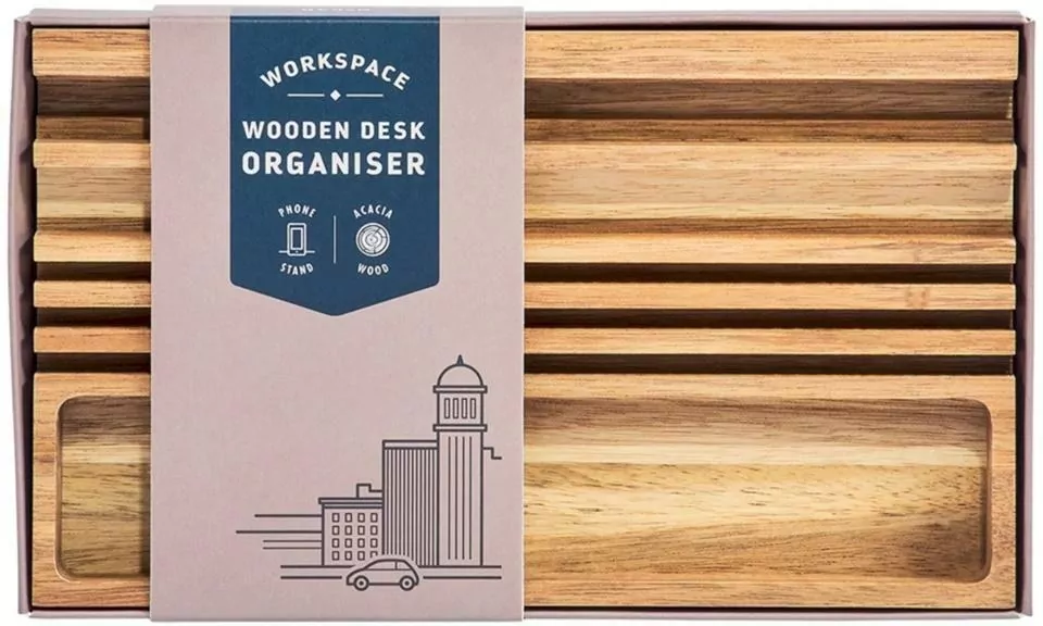 Organizer biurkowy drewniany - tantis.pl