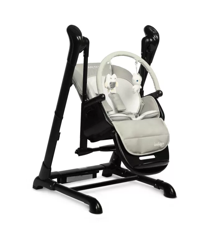 Caretero Krzesełko + huśtawka Indigo czarno szare - tantis.pl