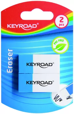 Gumka Keyroad wielofunkcyjna niebiesko-biała 2 sztuki