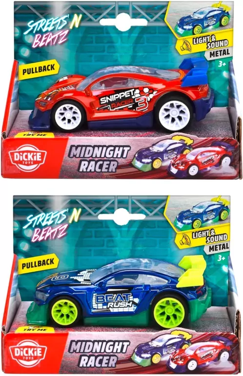 Pojazd Streets Beatz Midnight Racer 14cm - tantis.pl