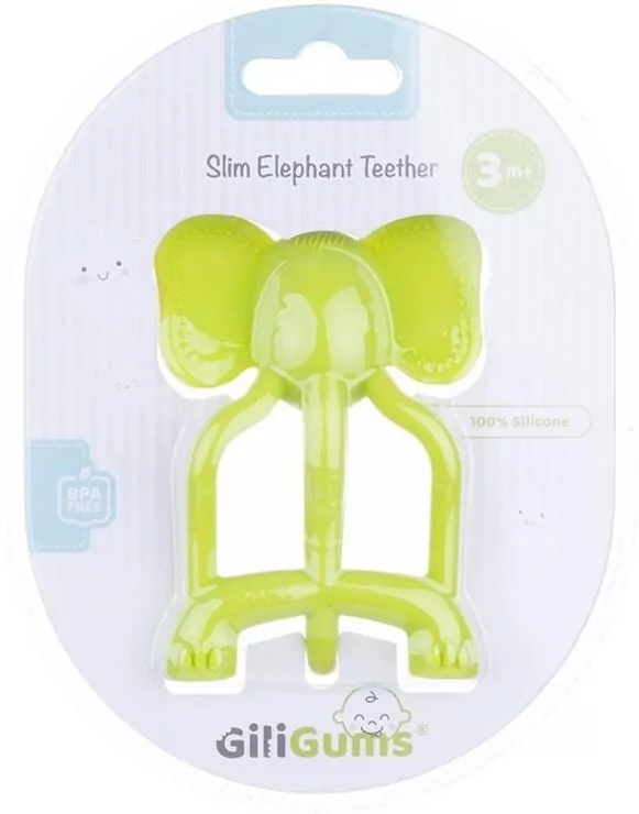 Gryzak dla dzieci uspokajający Słoń limonka - tantis.pl