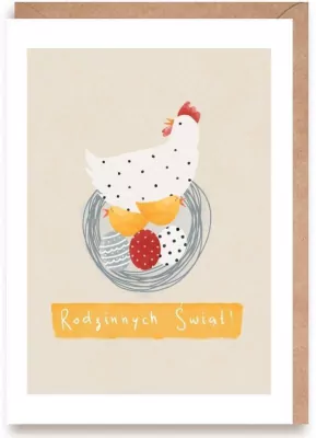 Kartka okolicznościowa Rodzinnych Świąt!, eko K164