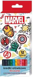 Kredki ołówkowe trójkątne Avengers 12 kolorów