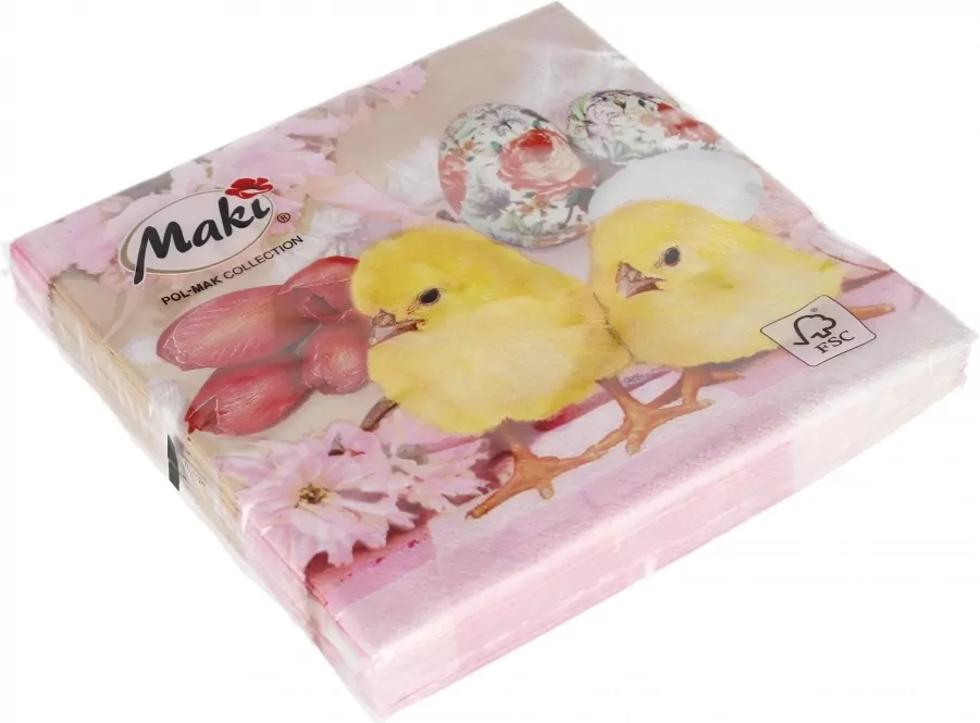 Serwetki 33x33cm Maki Wielkanoc op.  Pol-Mak - tantis.pl