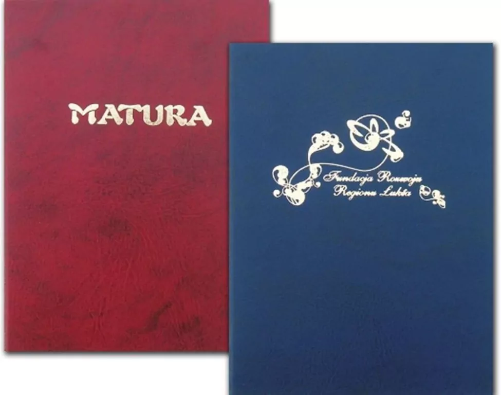 Barbara. Okładka na dyplom oklejana  A4, Bordo - tantis.pl