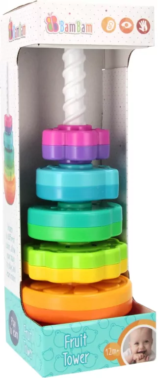 BAM BAM. Piramidka edukacyjna Spirala 13x36x13 - tantis.pl