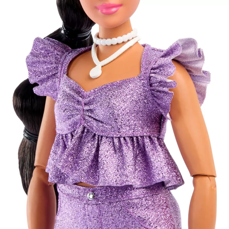 Barbie Deluxe Style Lalka Fioletowy top i szorty - tantis.pl