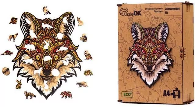 Puzzle drewniane eko 70. Zaczarowany lis - tantis.pl