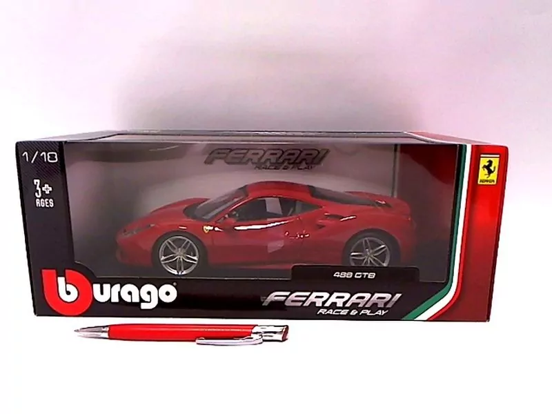 BBurago. Ferrari 488 GTB Red 1:18 - tantis.pl