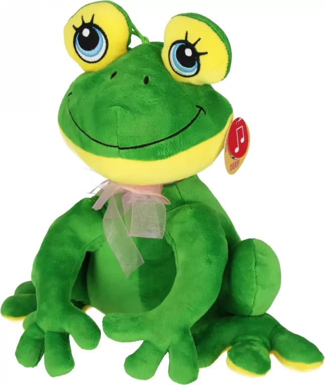 PLUSZAK ZABA Z GLOSEM 30CM SIEDZACA DE - tantis.pl