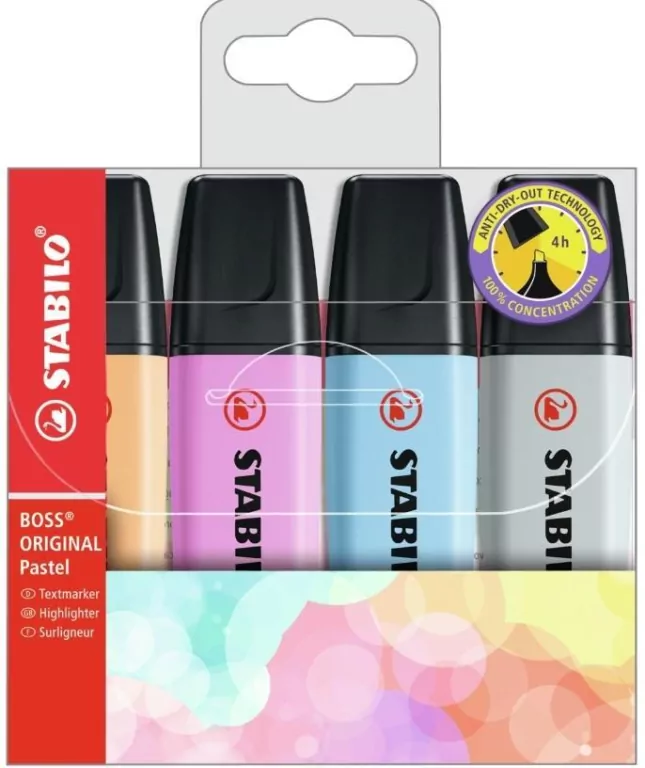 Zakreślacz Boss Original Pastel 4 kolory - tantis.pl