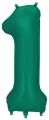 Balon foliowy cyfra 1 86cm butelkowa zieleń - tantis.pl