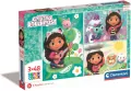 Clementoni. Puzzle 3x48. Super Kolor. Koci Domek Gabi - tantis.pl