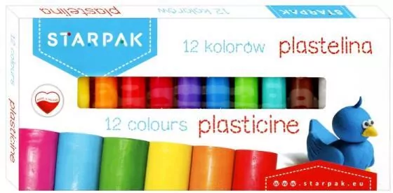Plastelina 12 kolorów STK - tantis.pl