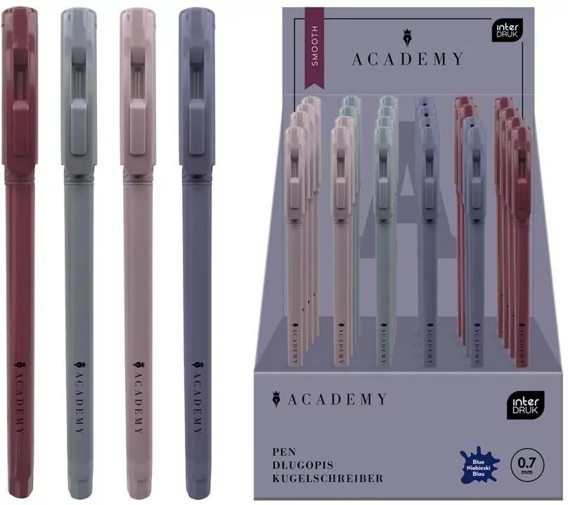 Długopis Academy Smooth 0,7mm nieb. (24szt) - tantis.pl