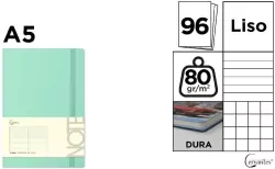 Notatnik A5/96K zielony pastelowy MIX