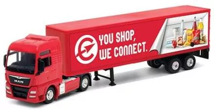 WELLY Ciężarówka z przyczepą 1:64 MAN TGX 58311 - tantis.pl