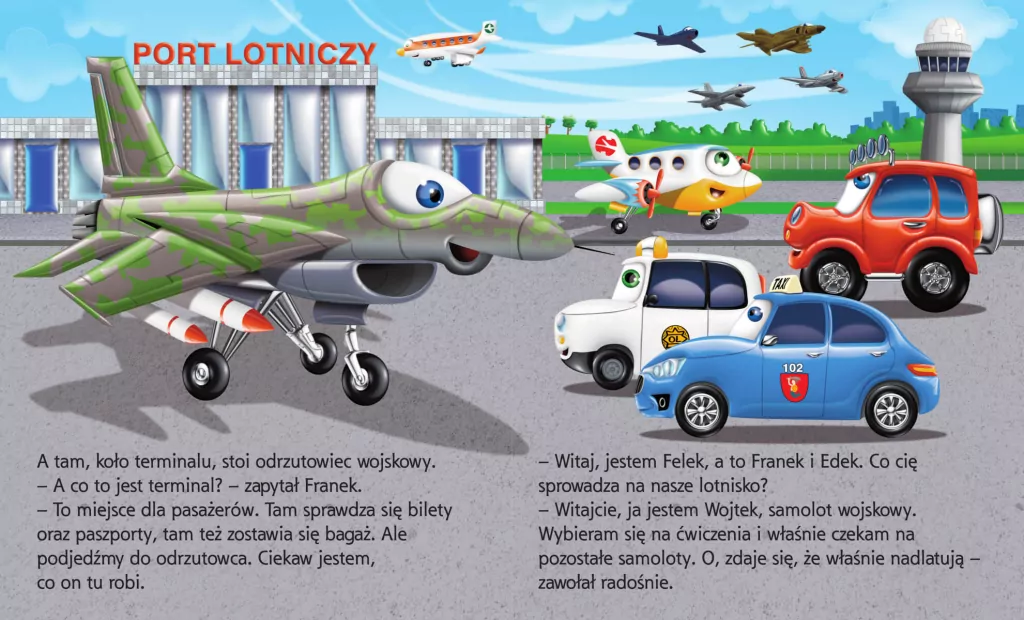 Na lotnisku. Samochodzik Franek - tantis.pl