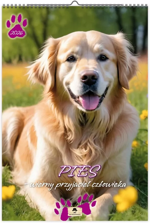 Kalendarz 2026 A3 ścienny pis wierny przyjaciel - tantis.pl