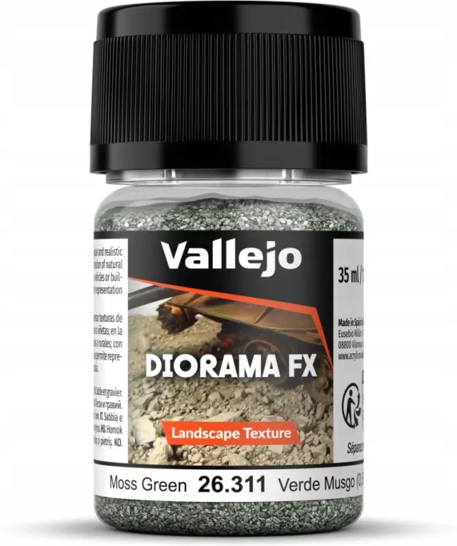Vallejo: 26.311 - Diorama FX - Landscape Textures - Moss Green (1-2 mm) - tantis.pl
