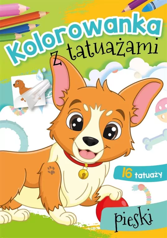 Pieski. Kolorowanka z tatuażami - tantis.pl